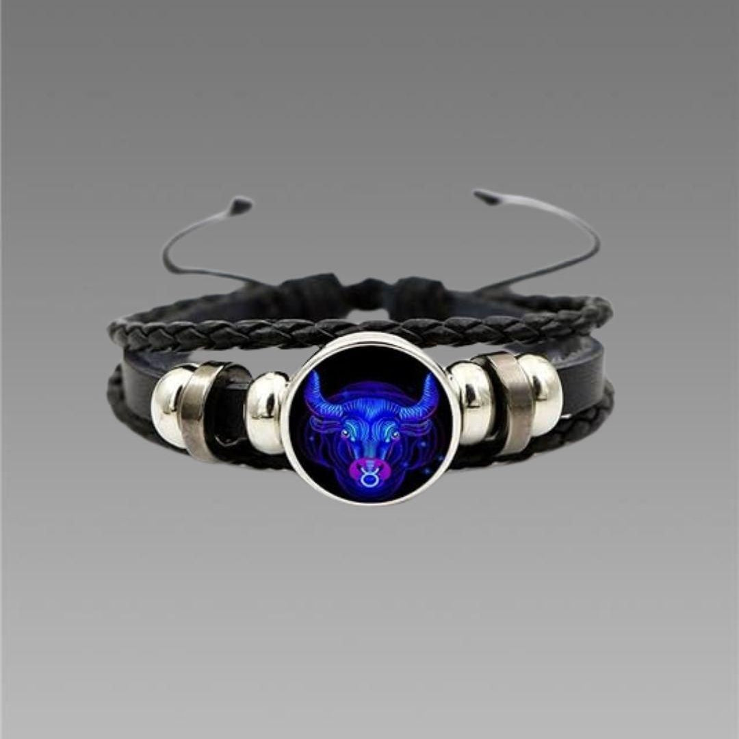 Horoscope Signs Astrology Leather Bracelet