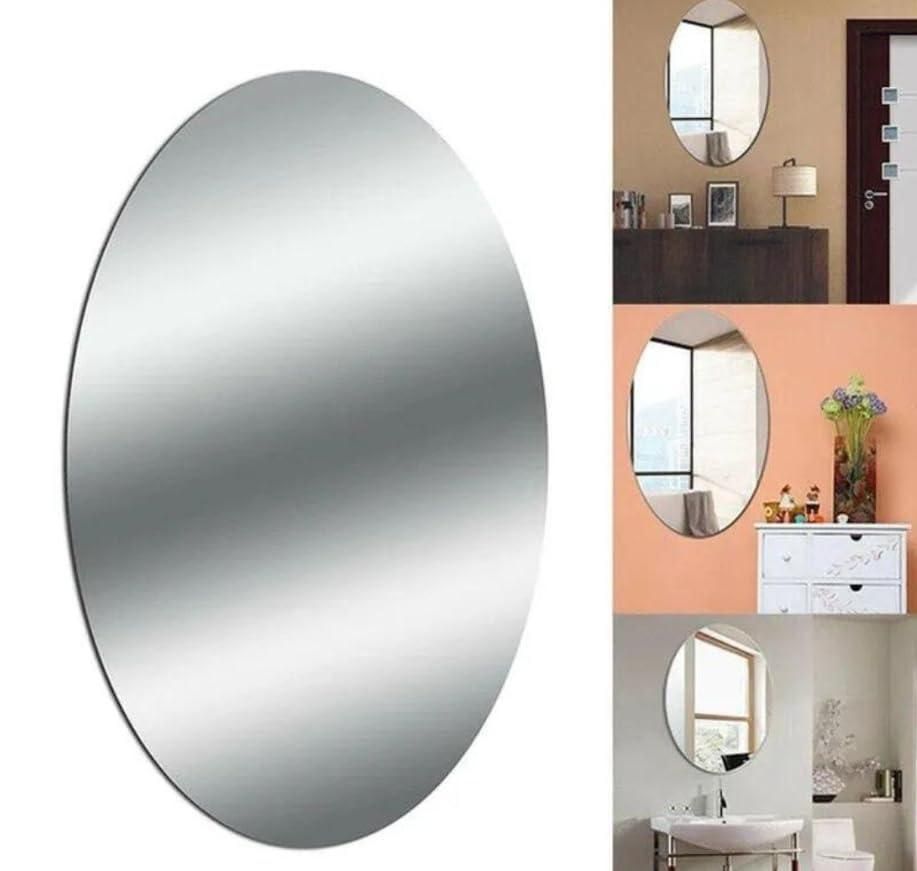 Acrylic Unbreakable Wall Mirror Set - Oval & Square Shapes - Buy 1 Get 1 Free! π₯