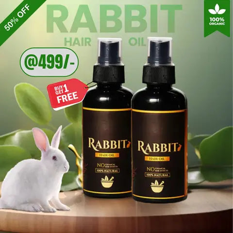 Rabbit Hair Growth Oil (Pack of 2) 🔥 BUY 1 GET 1 FREE 🔥 SALE 65% OFF🔥
