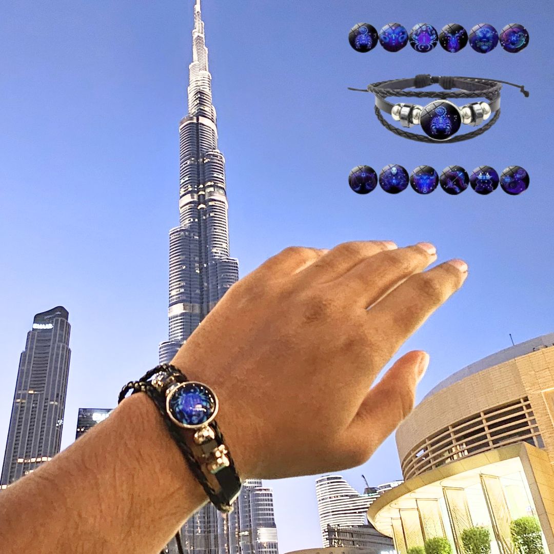 Horoscope Signs Astrology Leather Bracelet