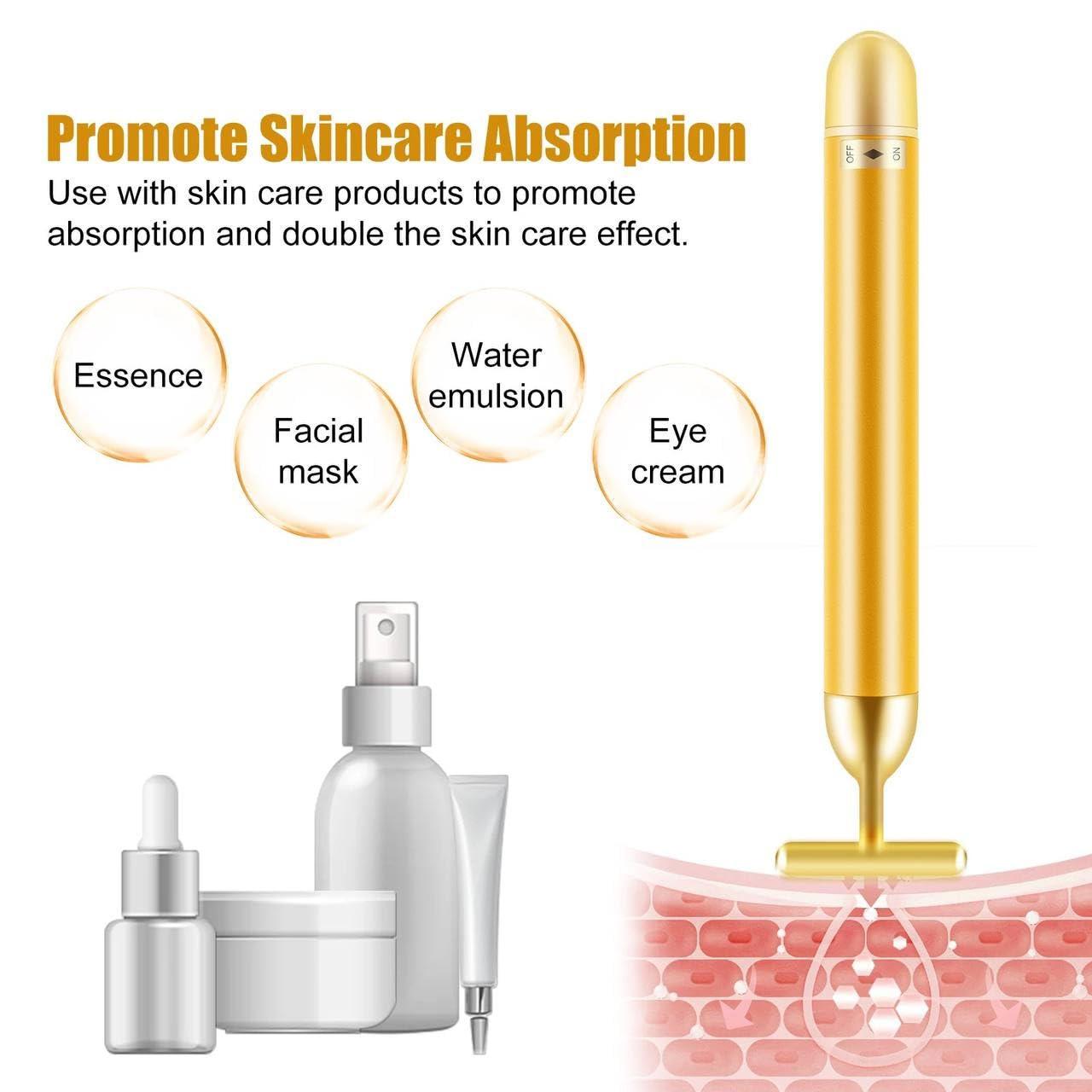 24K Gold Facial Massage Electric Roller | 🔥FLAT 61% OFF SALE🔥