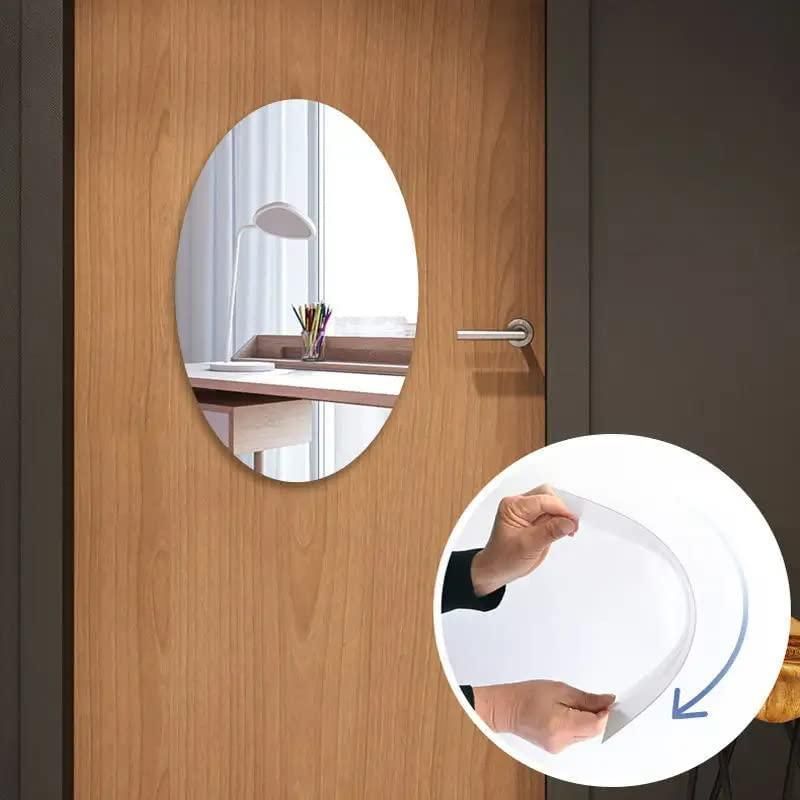 Acrylic Unbreakable Wall Mirror Set - Oval & Square Shapes - Buy 1 Get 1 Free! 🔥