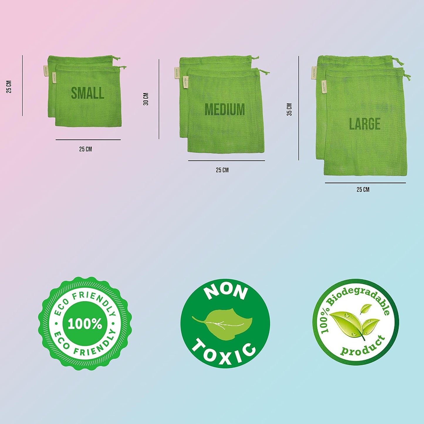 Natural Cotton Vegetables Bags For Fridge Storage